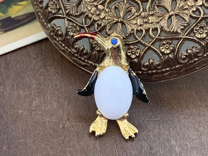 アメリカ 80s ペンギン ブローチ ヴィンテージ
