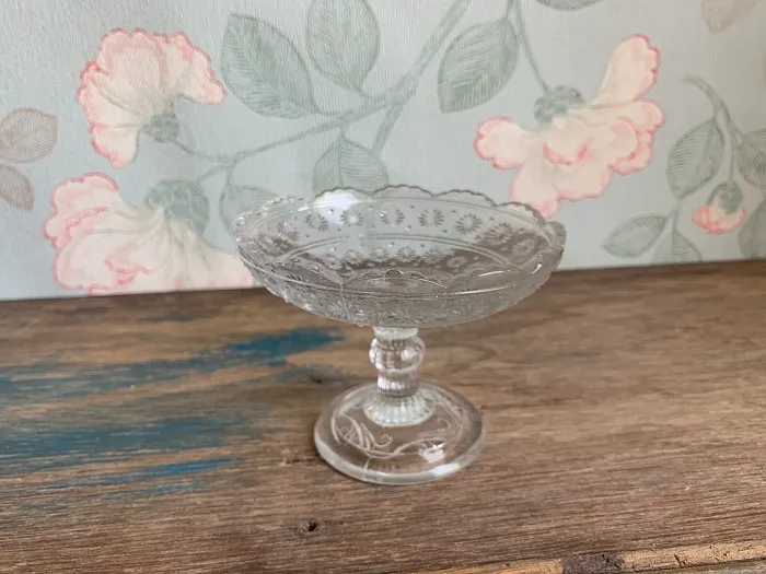 ベルギー 60s ヴィンテージ コンポート 器 皿 ガラス