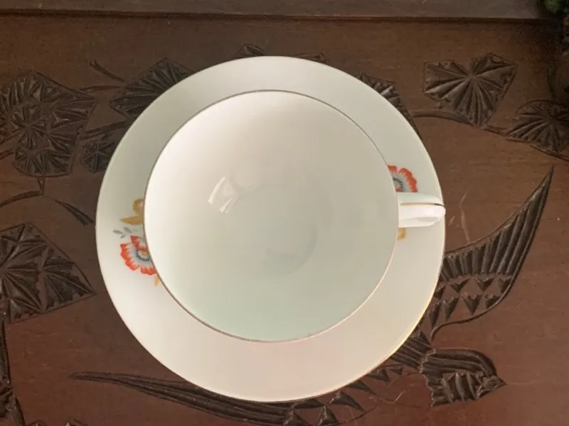 チェコスロバキア 30s Victoria China コーヒカップ＆ソーサー