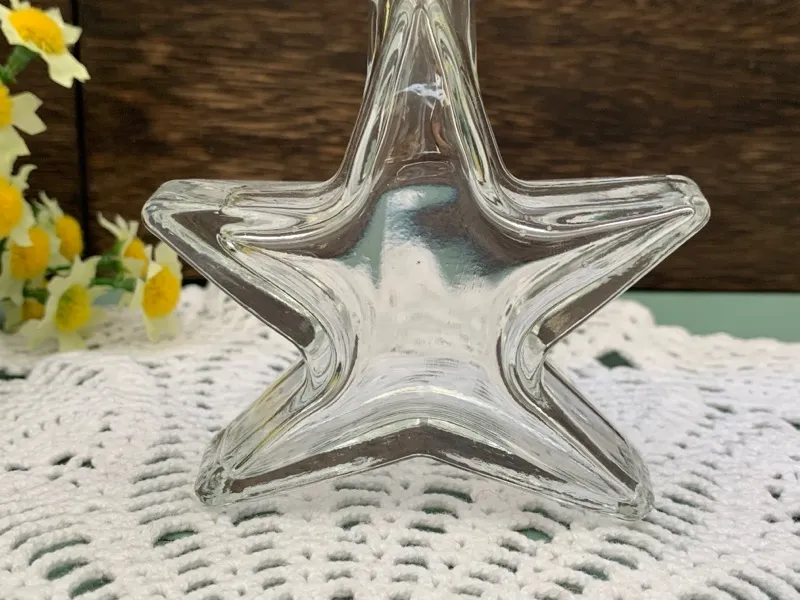 貴重！60s〜アメリカアンティーク　スター星型ガラスのデカンタUSAヴィンテージ ドイツ 70s 星形 ガラス ボトル 蓋付 ヴィンテージ | Blue