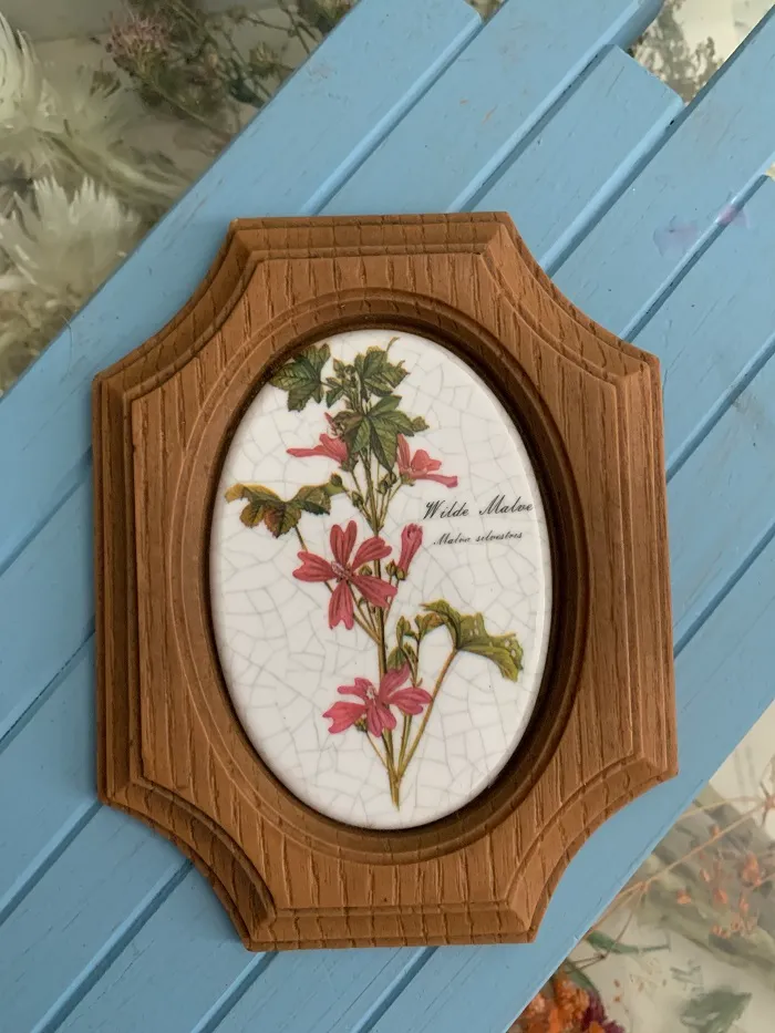 ドイツ 70s 花 タイル ヴィンテージ 壁掛け ヴィンテージ