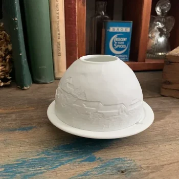 フランス Limoges リモージュ 白磁器 ティーライト ヴィンテージ