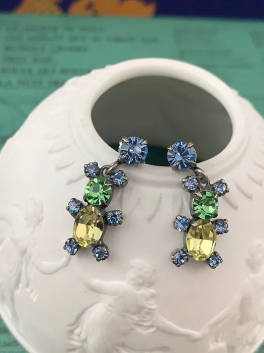 アメリカ 80s ピアス ガラス 熊 クマ ヴィンテージ