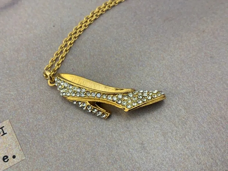 フランス 70s ネックレス ハイヒール ゴールド ヴィンテージ