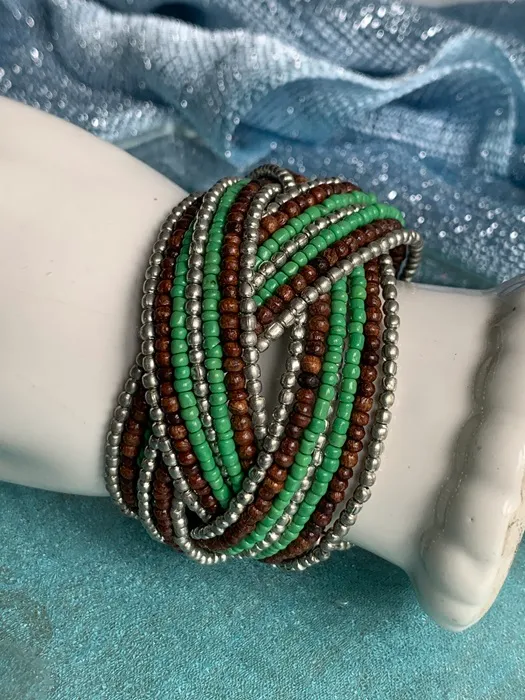 ベルギー 80s ブレスレット グリーン ヴィンテージ