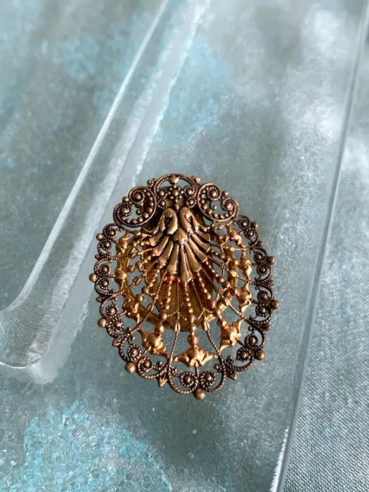 ドイツ 70s スカーフクリップ フィリグリー ヴィンテージ